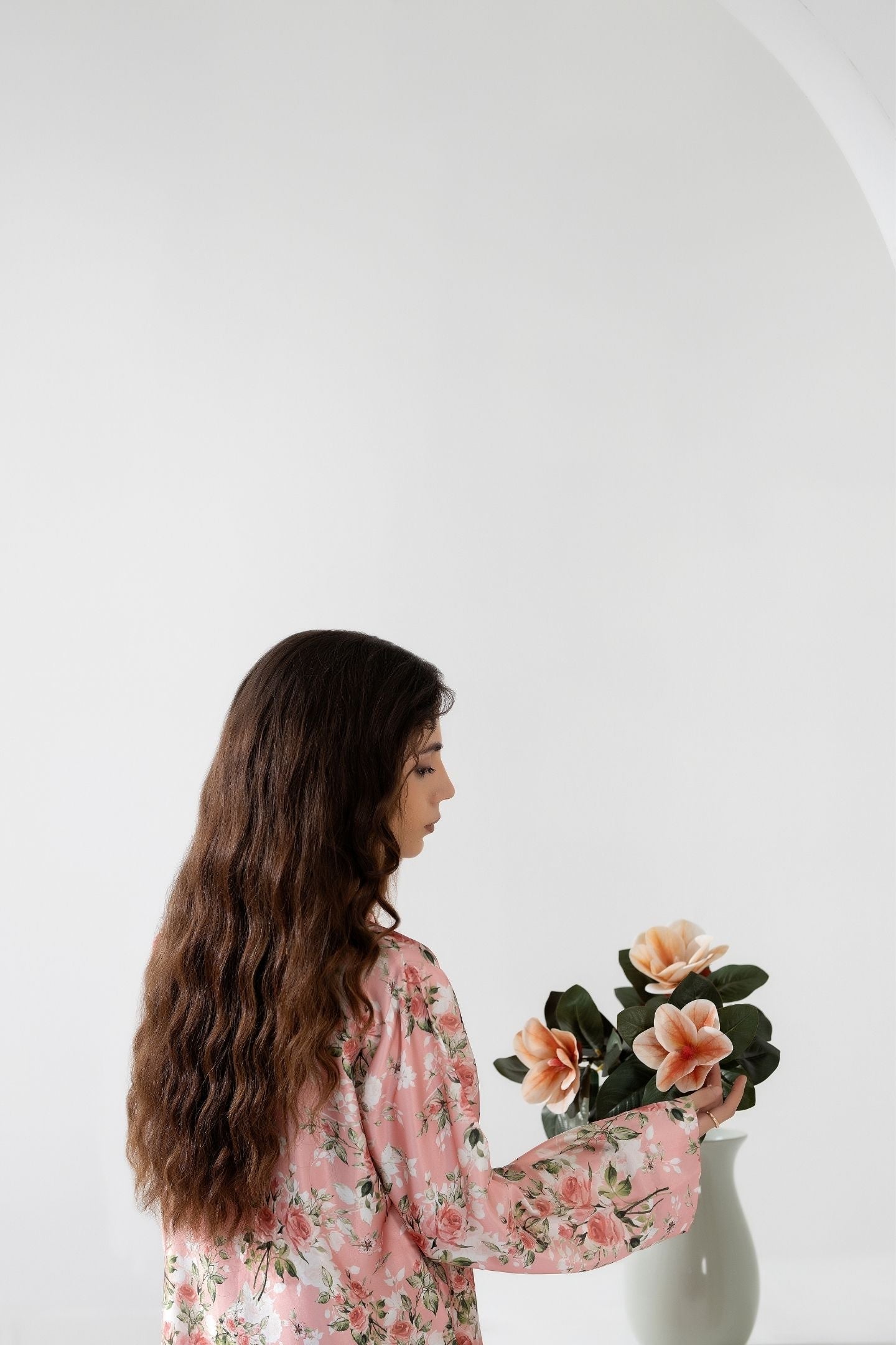 Blush Peony - Printed Silk Coord