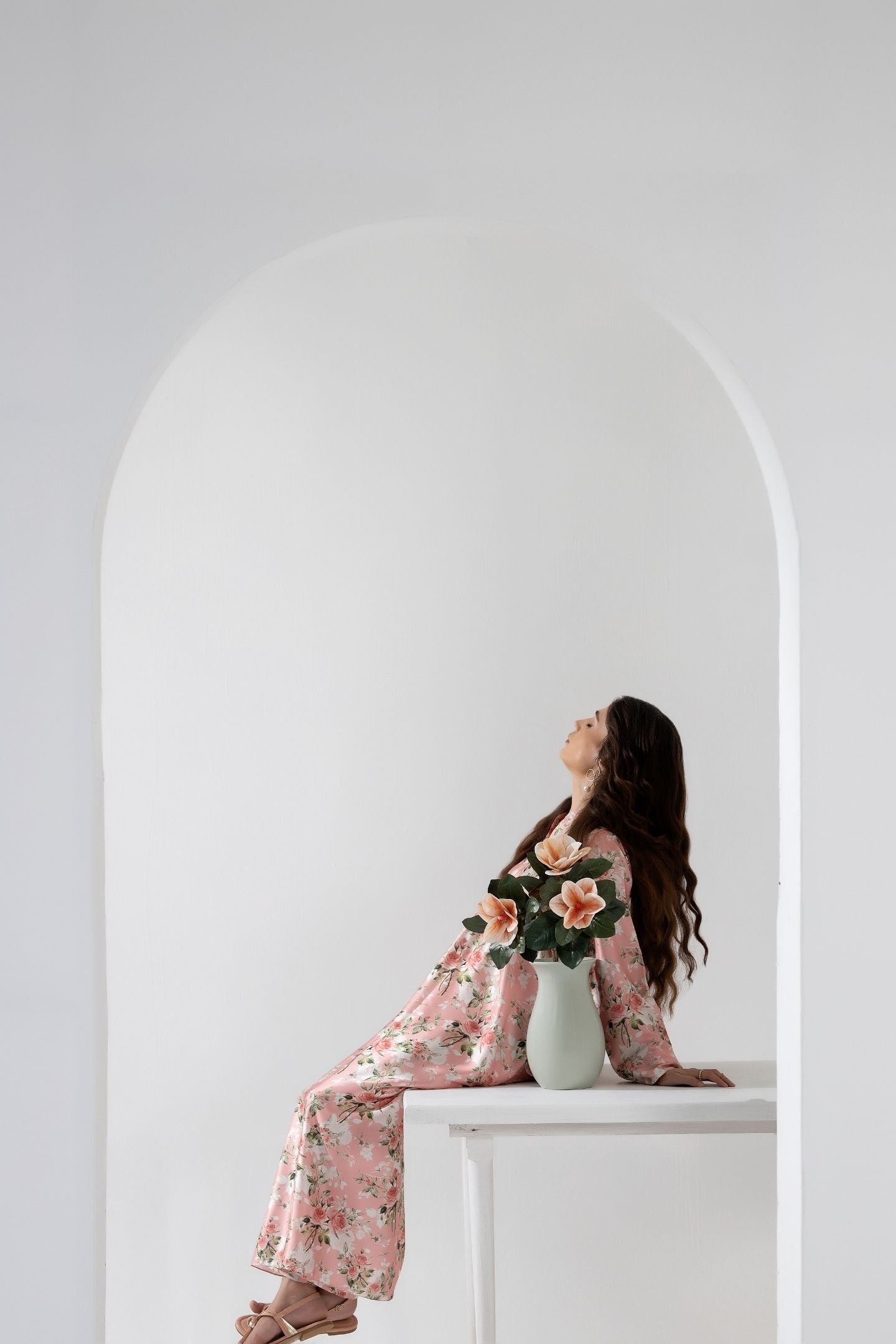 Blush Peony - Printed Silk Coord