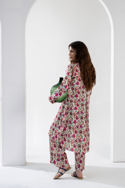 Crimson Poppy - Printed Silk Coord