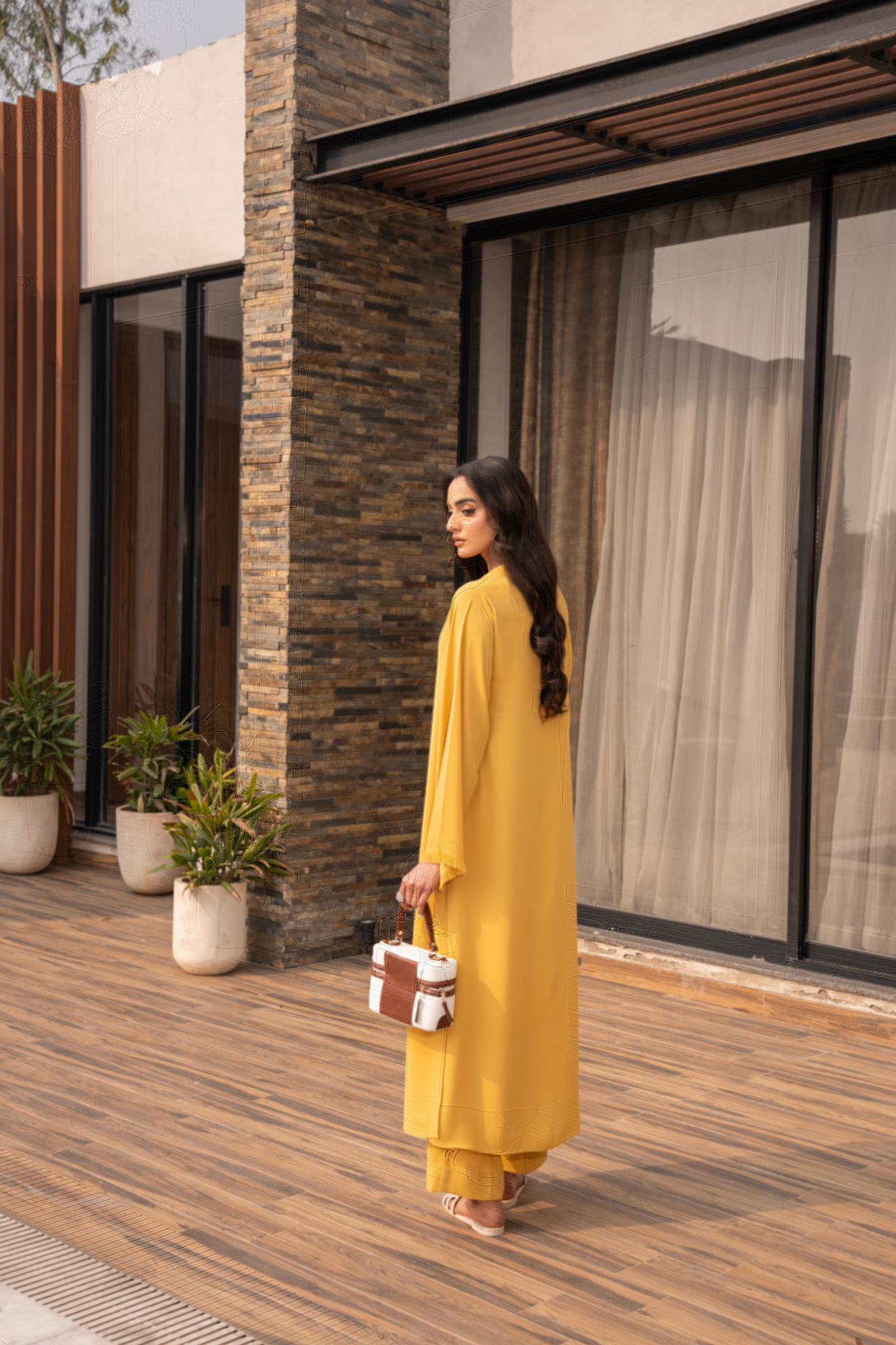 Spicy Mustard Fringe Coord Set