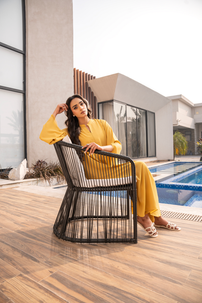 Spicy Mustard Fringe Coord Set