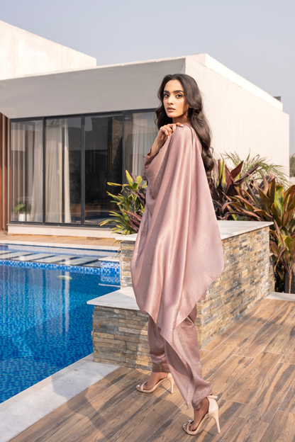 Velvet Silk Drape Coord Set