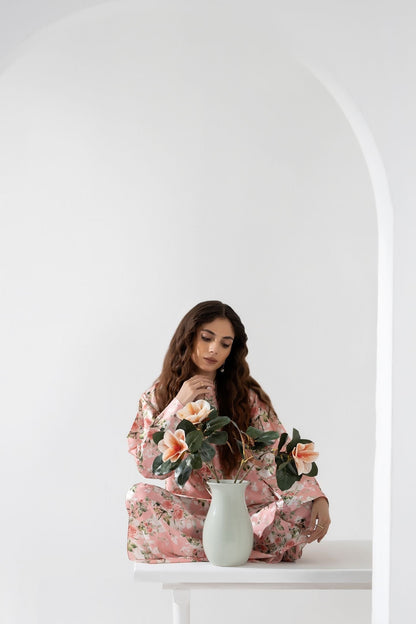 Blush Peony - Printed Silk Coord