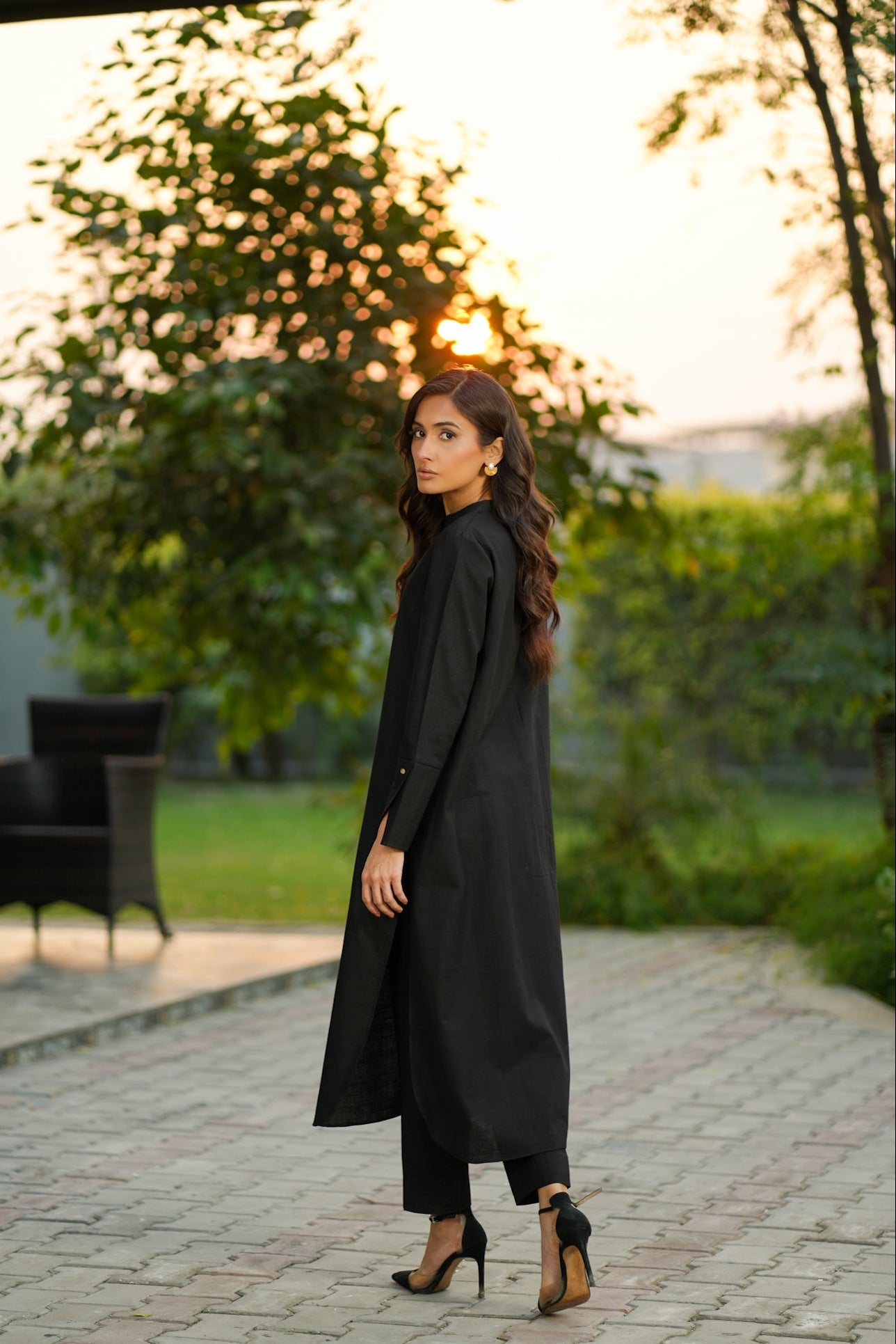 Classic Black Khaddar Coord