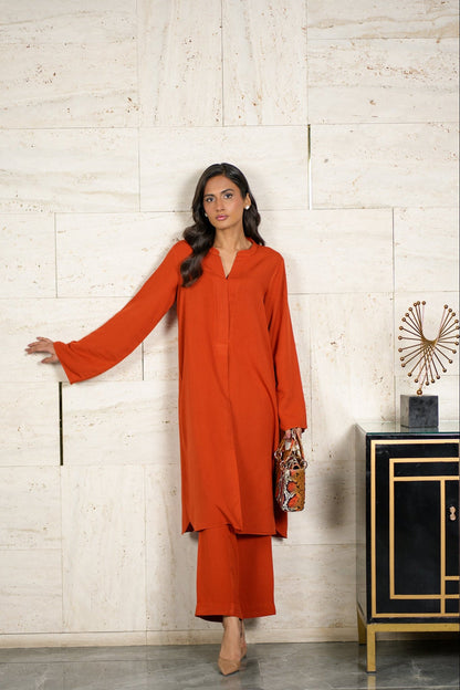 Burnt Orange Karandi Set