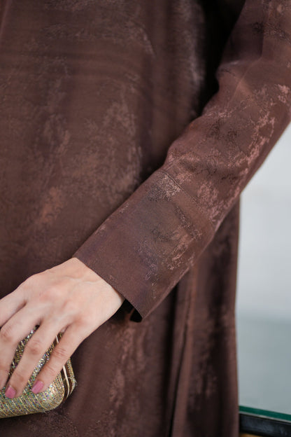 Mocha Embossed Silk Set
